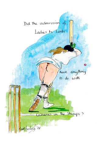 Ladies At Lords - cricket art print by Mark Huskinson
