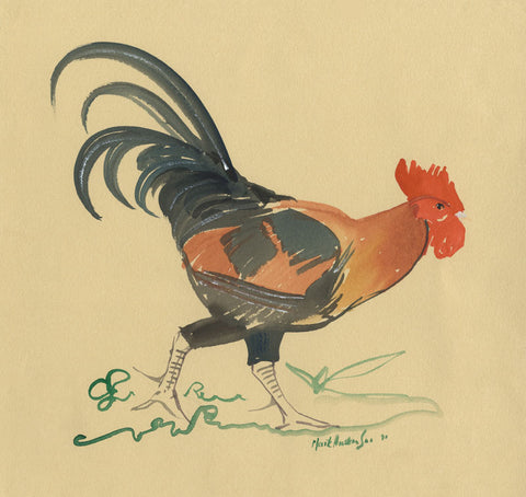 CH015 - cockerel art print by Mark Huskinson