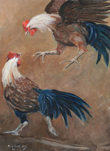 CH001 - cockerel art print by Mark Huskinson