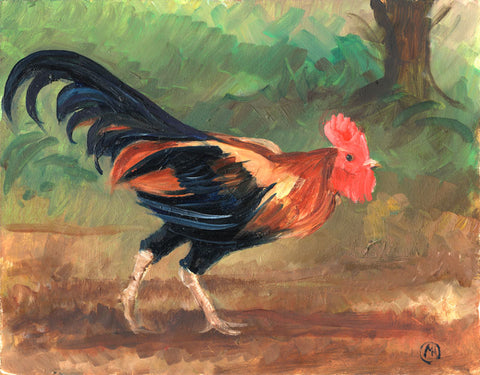 CH002 - cockerel art print by Mark Huskinson