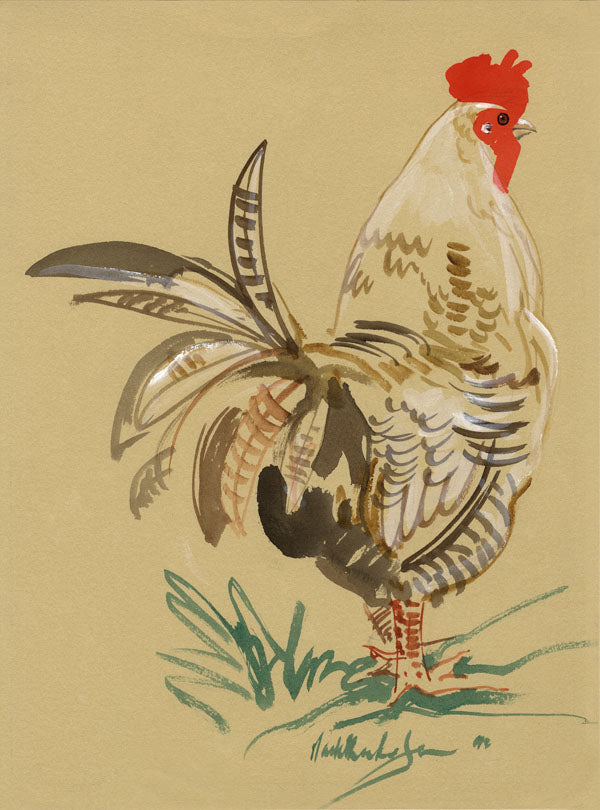 CH006 - cockerel art print by Mark Huskinson