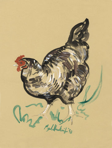 CH011 - chicken art print by Mark Huskinson