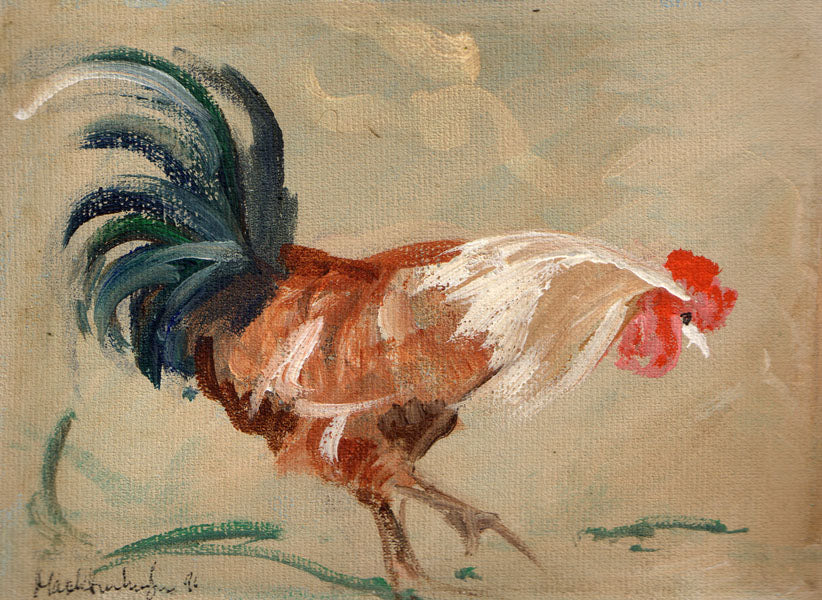 CH012 - cockerel art print by Mark Huskinson