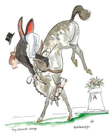 Very Advanced Dressage - equestrian art print by Mark Huskinson