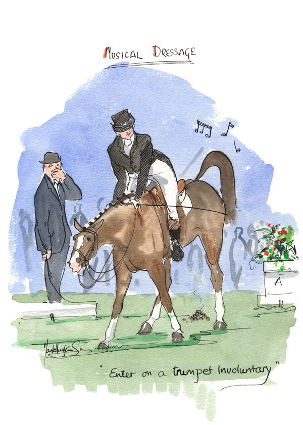 Musical Dressage - equestrian art print by Mark Huskinson