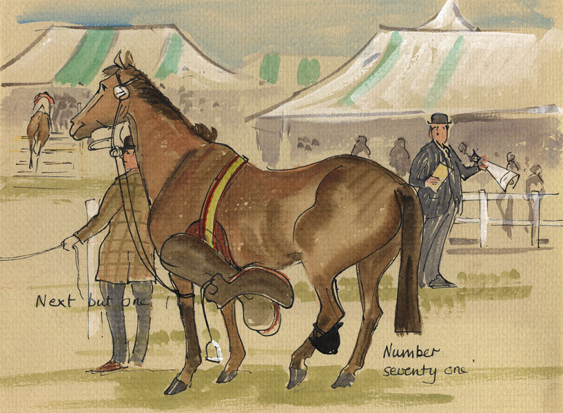 Next But One, Number Seventy One - equestrian art print by Mark Huskinson