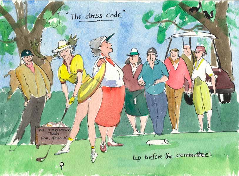 The Dress Code - golfing art print by Mark Huskinson