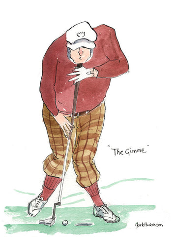 The Gimme - golfing art print by Mark Huskinson