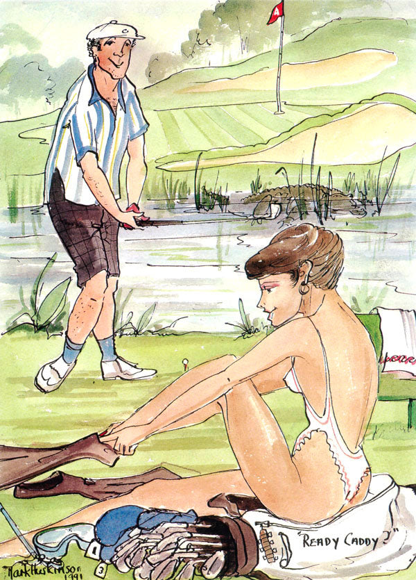 Ready Caddy - golf art print by Mark Huskinson