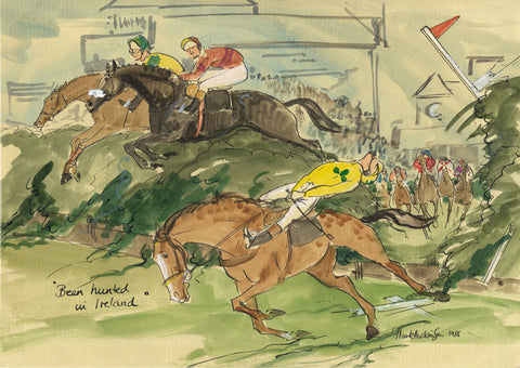 Been Hunted In Ireland - horse racing art print by Mark Huskinson