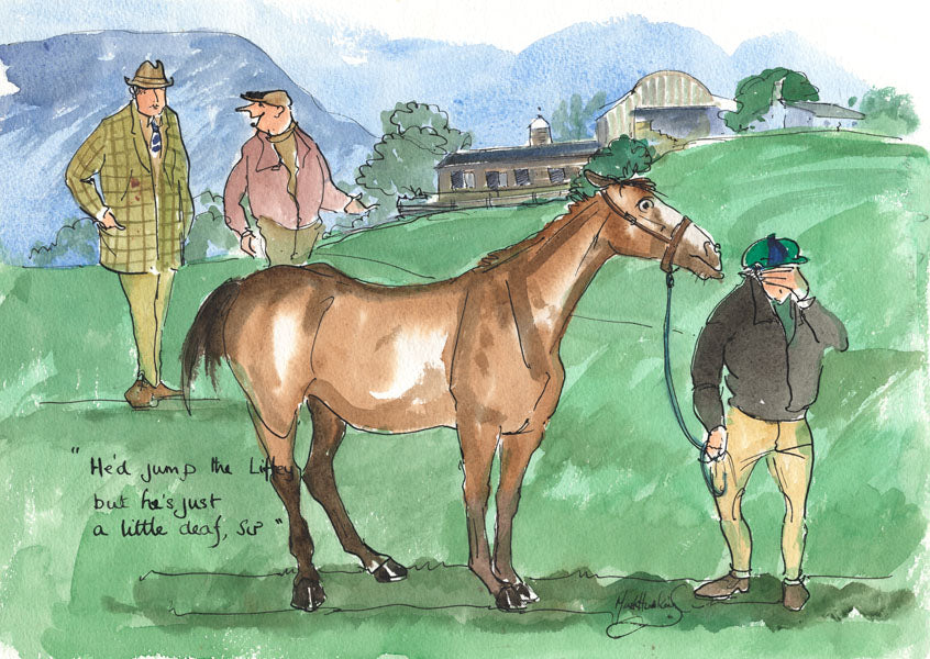 He'd Jump The Liffey - horse racing art print by Mark Huskinson