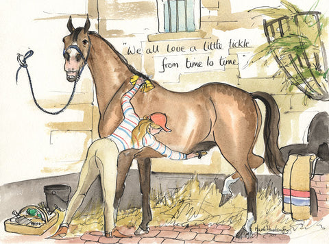 We All Love A Little Tickle From Time To Time - horse art print by Mark Huskinson