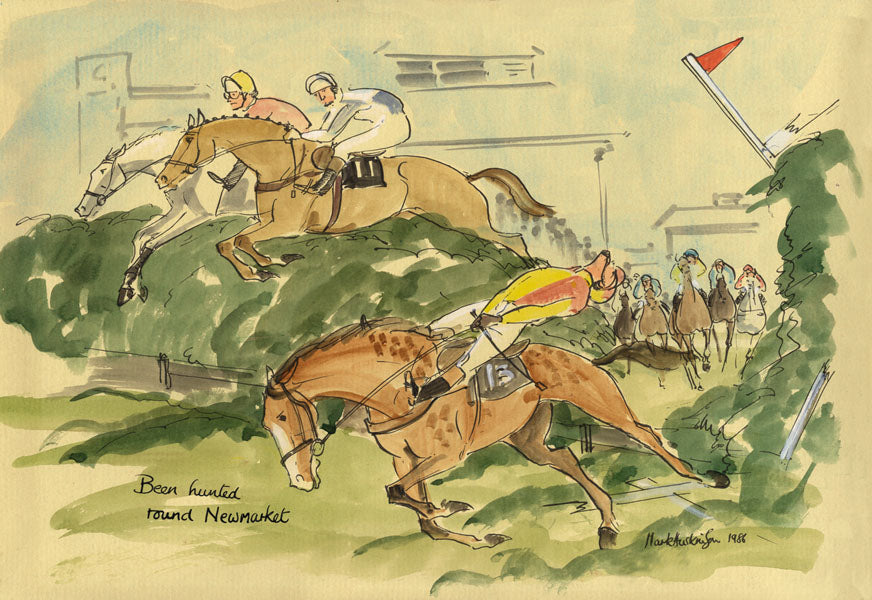 Been Hunted Round Newmarket - horse racing art print by Mark Huskinson