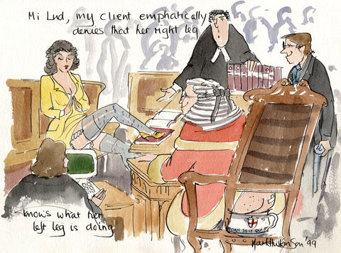 My Client Emphatically Denies - legal art print by Mark Huskinson