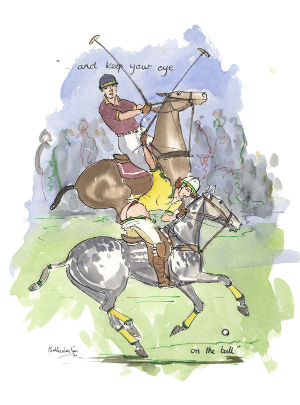 And Keep Your Eye On The Ball - polo art print by Mark Huskinson
