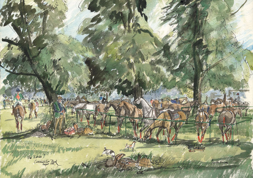 The Lines Cirencester Park - polo art print by Mark Huskinson