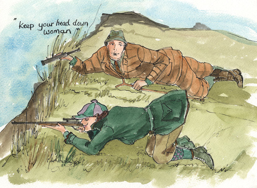 Head Down - shooting cartoon by Mark Huskinson