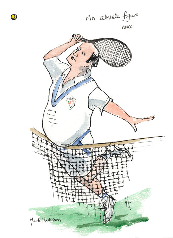 An Athletic Figure Once - tennis art print by Mark Huskinson