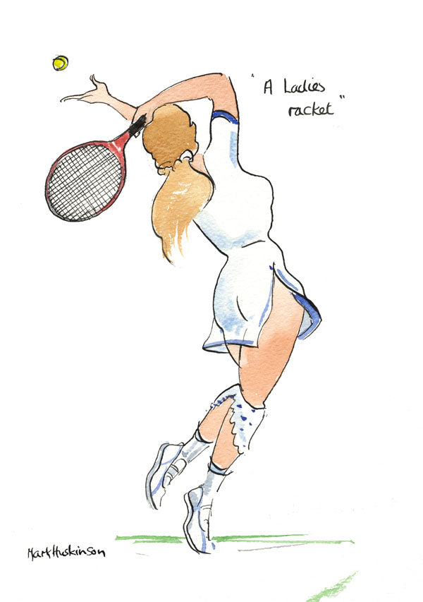A Ladies Racket - tennis art print by Mark Huskinson