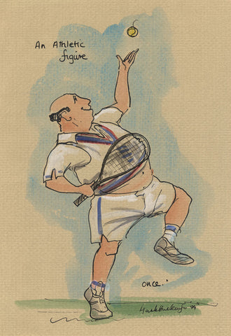 An Athletic Figure Once - tennis art print by Mark Huskinson