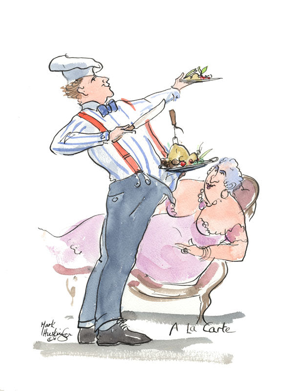 A La Carte - food and drink cartoon by Mark Huskinson