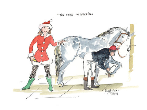 The Vets Inspection - Xmas art print by Mark Huskinson